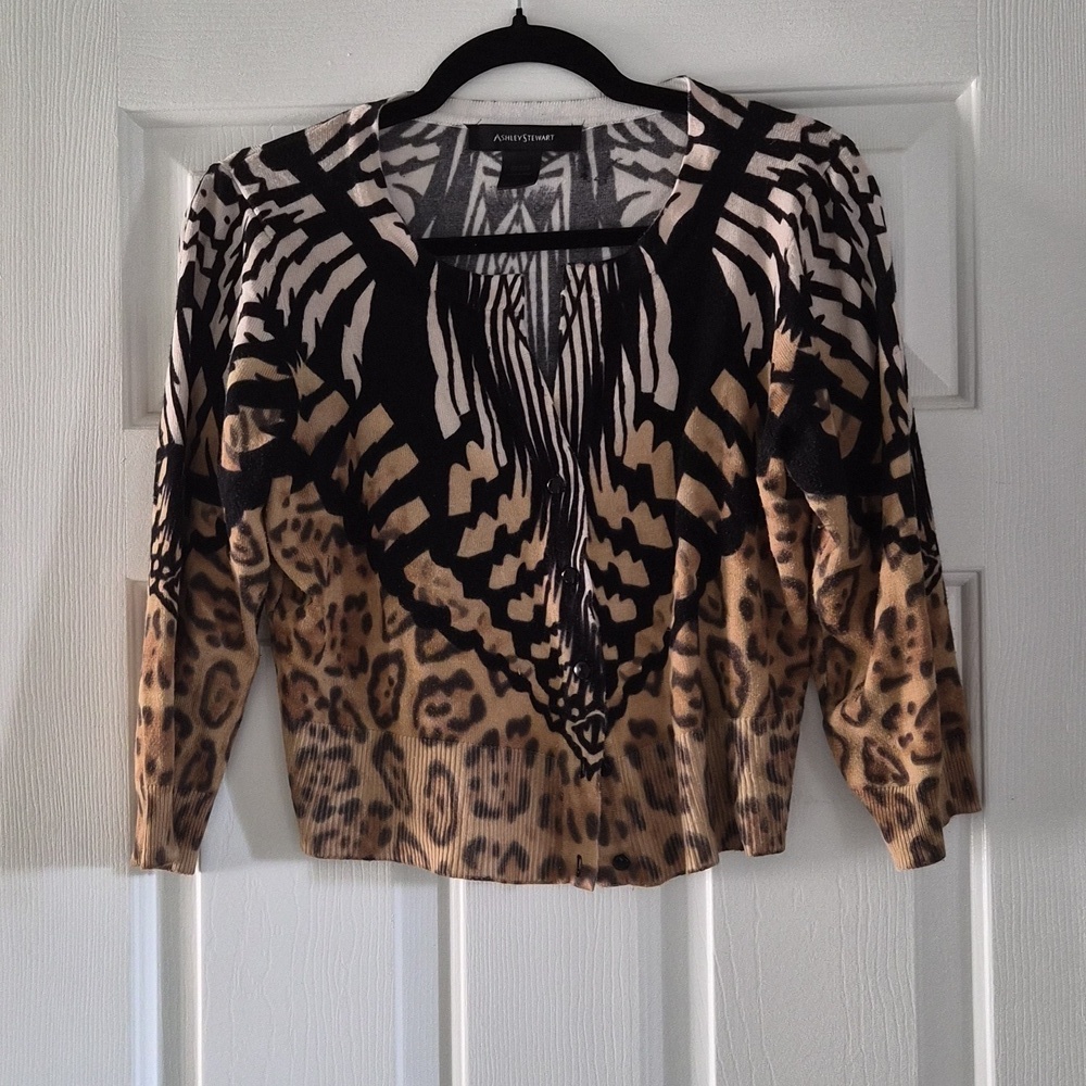 Ashley Stewart Animal Print Caridgan